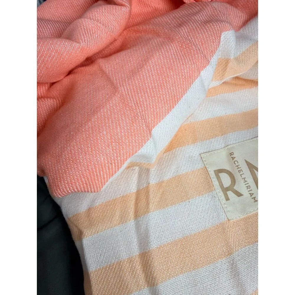 NWT 2 Rachel Miriam Positano Towel in Peach Fuzz & Desert Flower Colors